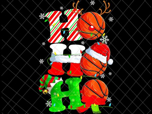 Ho ho ho basketball pajama santa lover png, basketball christmas png, basketball xmas png graphic t shirt