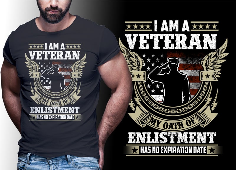 73 tshirt designs bundle american Veteran, Army And Military PSD file EDITABLE t shirt bundles