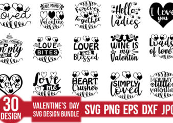 Valentine’s Day SVG Design Bundle