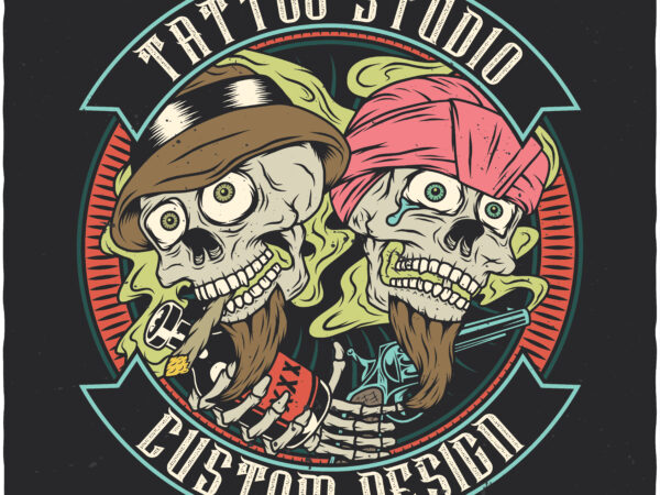 Tattoo studio t shirt designs for sale