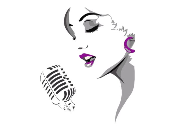 Woman singing t shirt design for sale