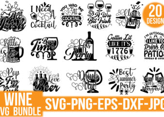 Wine Svg Design Bundle