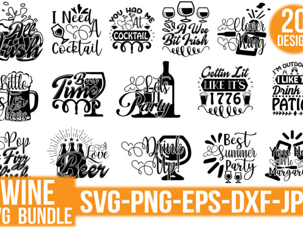 Wine svg design bundle