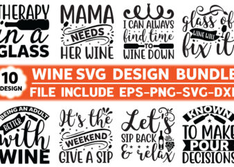 Wine Svg Design Bundle