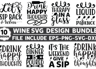 Wine Svg Design Bundle