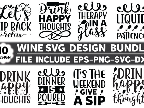 Wine svg design bundle