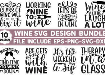 Wine Svg Design Bundle