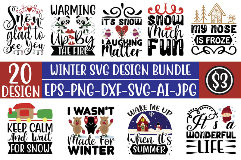 Winter svg design bundle