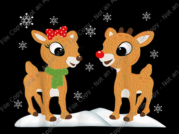 Rudolph and clarice reindeer png, reindeer christmas png, christmas png, reindeer png t shirt design online