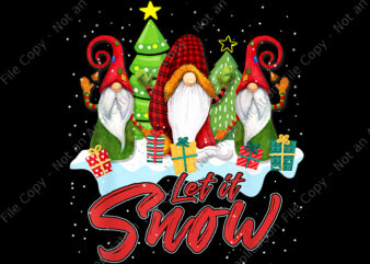 Three Christmas Dwarf Let It Snow Png, Let It Snow Png, Gnome Christmas Png, Gnome Png t shirt designs for sale