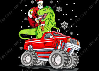Santa Truck T-rex Png, Christmas Dinosaur Rex Png, Christmas Png, Santa Truck T-rex Christmas Png, Santa Png