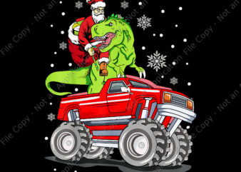 Santa Truck T-rex Png, Christmas Dinosaur Rex Png, Christmas Png, Santa Truck T-rex Christmas Png, Santa Png t shirt template vector