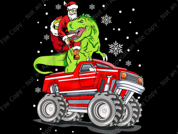 Santa truck t-rex png, christmas dinosaur rex png, christmas png, santa truck t-rex christmas png, santa png t shirt template vector