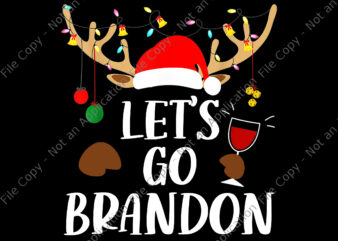Let’s Go Branson Brandon Christmas Lights Reindeer Png, Reindeer Christmas Png, Reindeer Png, Christmas Png t shirt vector graphic