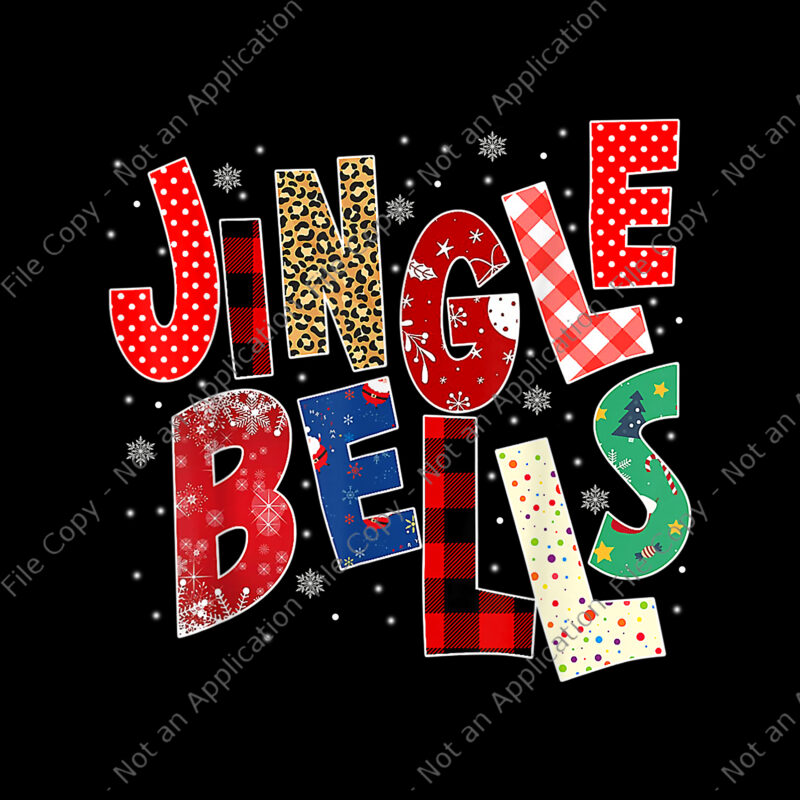 Red Plaid Jingle Bells Christmas Png, Jingle Bells Png, Christmas Png, Snow Png, Santa Png