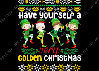 Golden Christmas Sweatshirt Png, Golden Christmas Png, EFL Christmas Png, Christmas Png