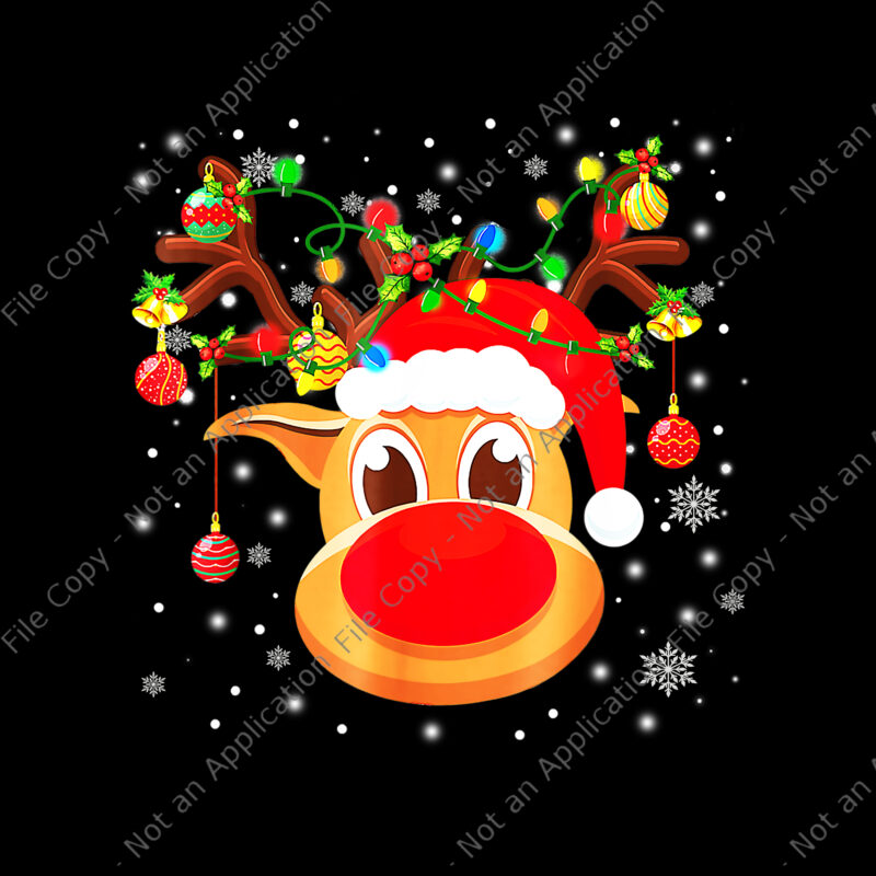 Rudolph Red Nose Reindeer Png, Reindeer Png, Reindeer Christmas Png, Christmas Png, Reindeer Light Christmas