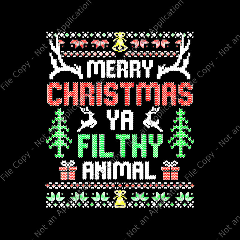 Merry Christmas Ya Filthy Animal Png, Alone At Home Movies Merry Christmas You Filty Animal Ugly Png, Filthy Animal Png, Christmas Png