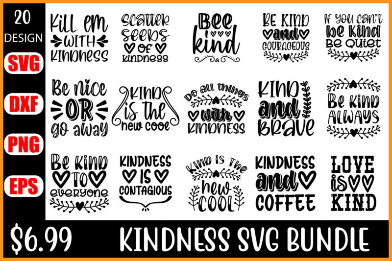 Kindness svg bundle