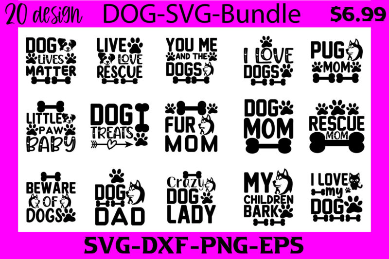 dog svg bundle