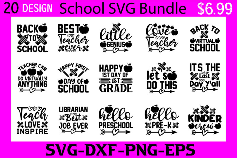 school svg bundle