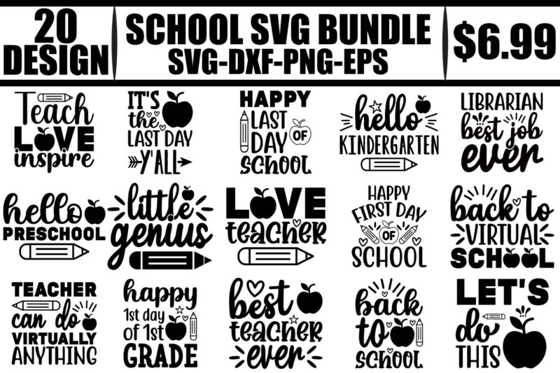 school svg bundle