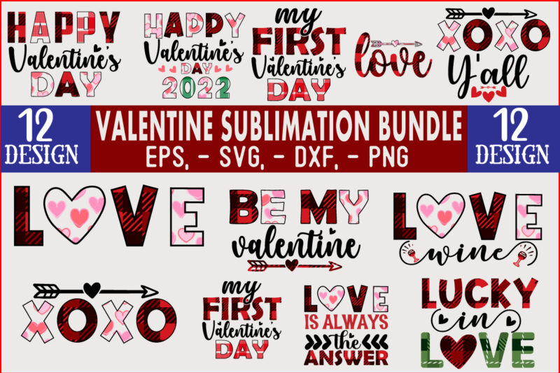 valentine sublimation designs Bundle