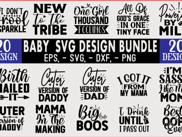 Baby svg t shirt design bundle
