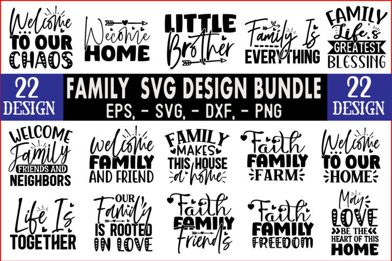 Family SVG T shirt design Bundle