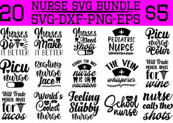 nurse svg bundle