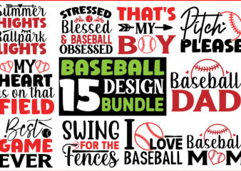 Baseball SVG T shirt Design bundle