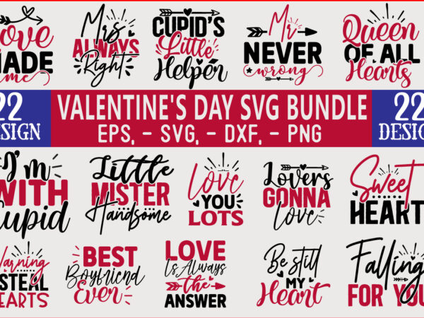 Valentine’s day svg t shirt design bundle