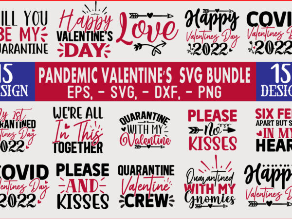 Pandemic valentine svg design bundle