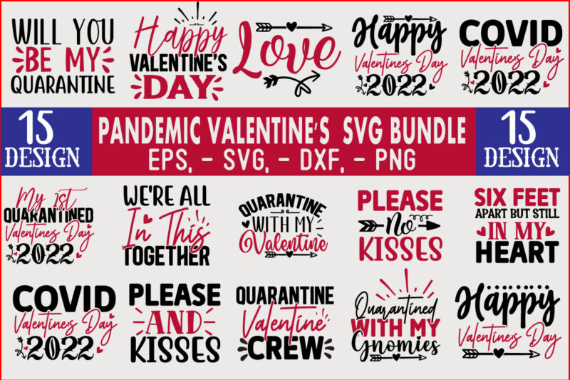 Pandemic valentine SVG Design Bundle