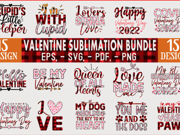 Valentine sublimation design bundle