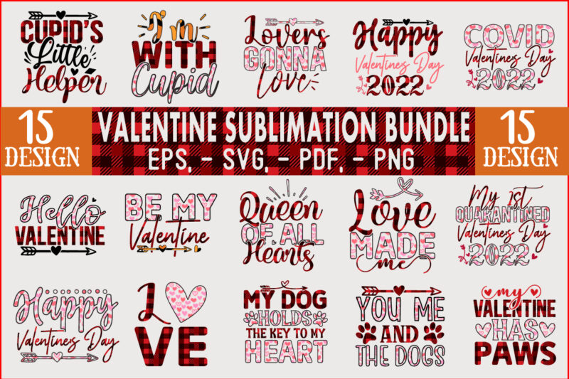 valentine sublimation design Bundle