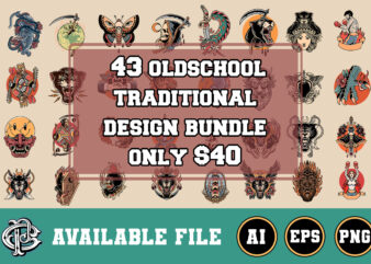 43 oldschool traditional design bundle