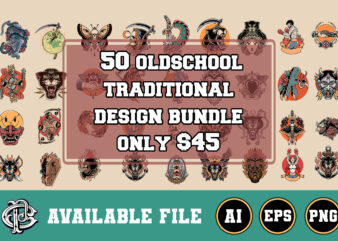 50 oldschool traditional design bundle
