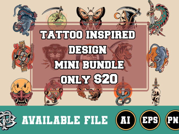 Tattoo inspired design mini bundle only $20