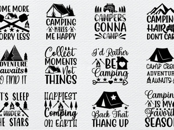 Camping T Shirt Design Cricut Silhouette Cut File Funny Camping Graphics I Sleep Around SVG Graphic Camping Mug SVG