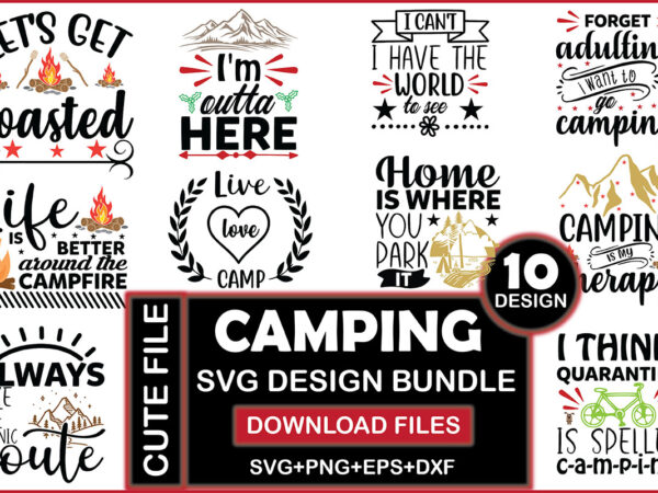 Camping svg design bundle