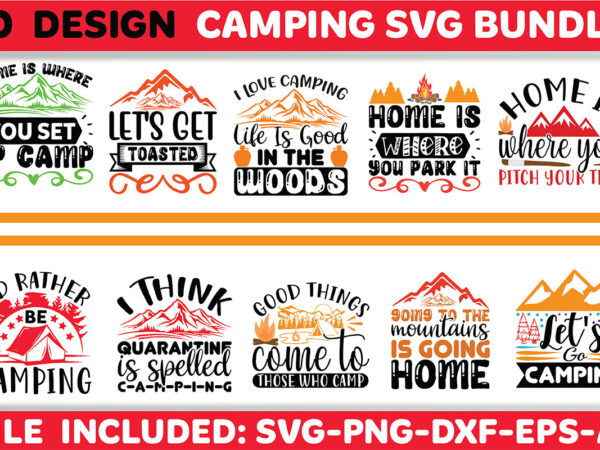 Camping svg design bundle
