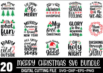 Christmas Svg Bundle commercial use svg files for Cricut Silhouette