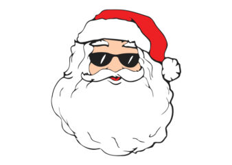 Cool Santa t shirt vector file