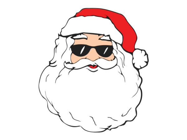 Cool santa t shirt vector file