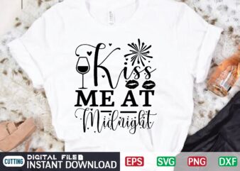 Kiss Me at Midnight svg vector for t-shirt