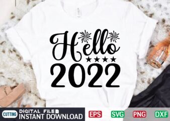 Hello 2022 t shirt design template