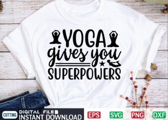 Yoga Gives You Superpowers yoga, lotus flower, lotus flower svg, for mom, lotus flower design, lotus silk, lotus plant, rosiesunflower, water lotus, lotus pattern, minimalist, christmas ideas