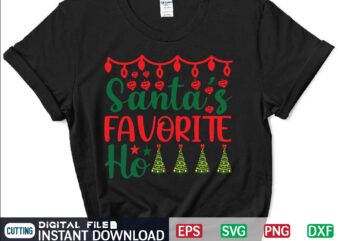 Santa’s Favorite Ho Christmas SVG design cut file, svg, buffalo plaid distressed christmas tree svg cut file, christmas cut file, merry christmas svg digital download t shirt design