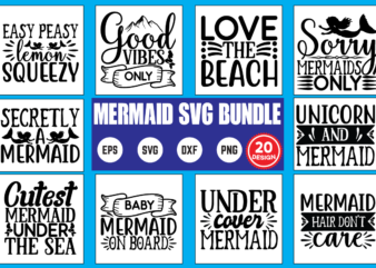 Mermaid svg bundle commercial use svg files for cricut silhouette t shirt vector files adulting, vector file, svg file, eps file, svg images, eps format, svg format, vector format, vector